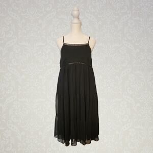 Benetton, M | Boho Embroidery Babydoll Tiered Flowly Dress